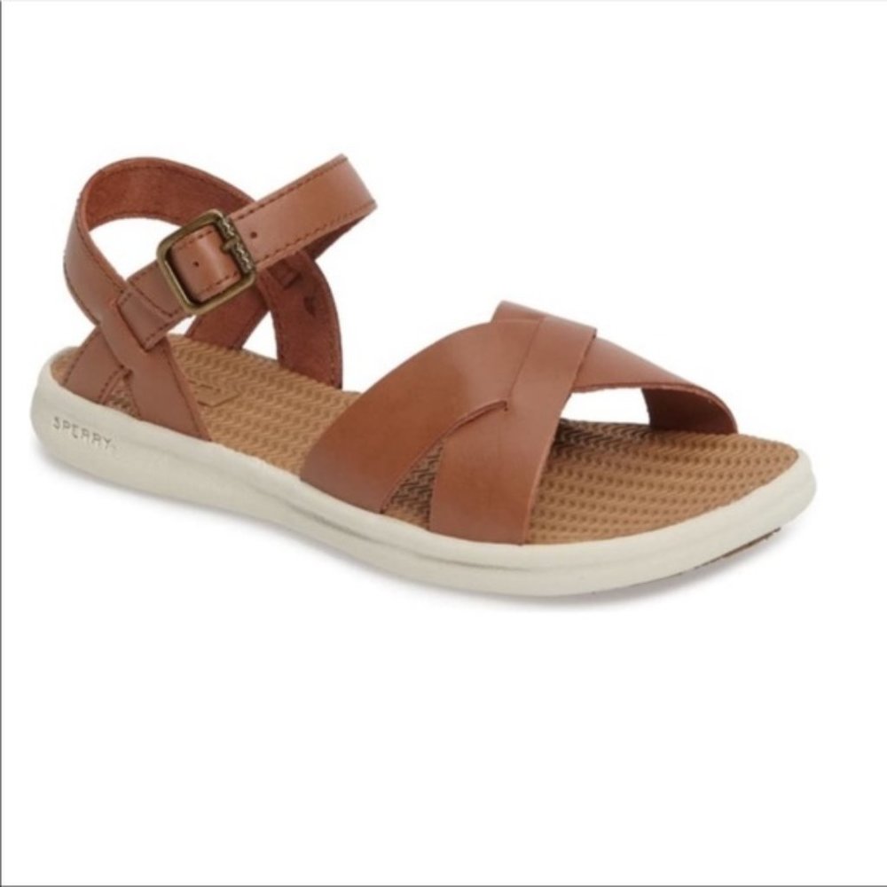 Sperry  Baytide- Brown Leather Sandals girls size 3